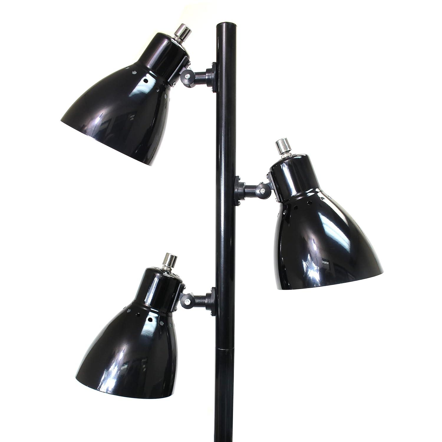 Simple Designs Metal 3-Light Tree Floor Lamp