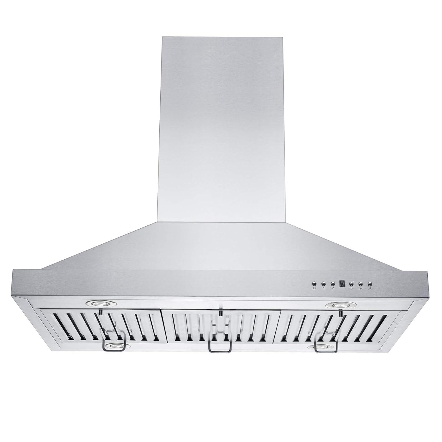 ZLINE 42 in. Convertible Vent Isl& Mount Range Hood in Black Stainless Steel (BSGL2iN-42)
