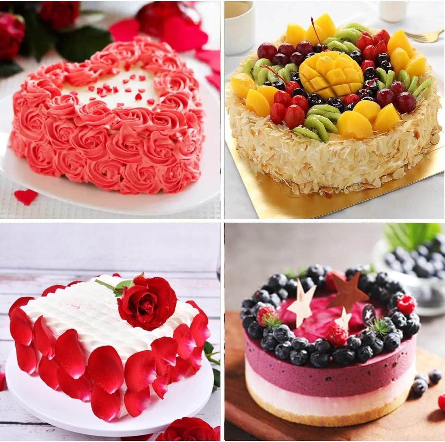 Pink Plastic Cake Decorating Scrapers Set with Multiple Textures