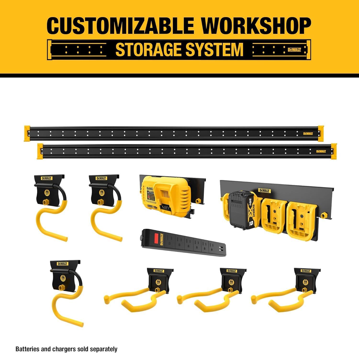 DEWALT Black and Yellow 14-Piece Wall Mount Tool Organizer Kit