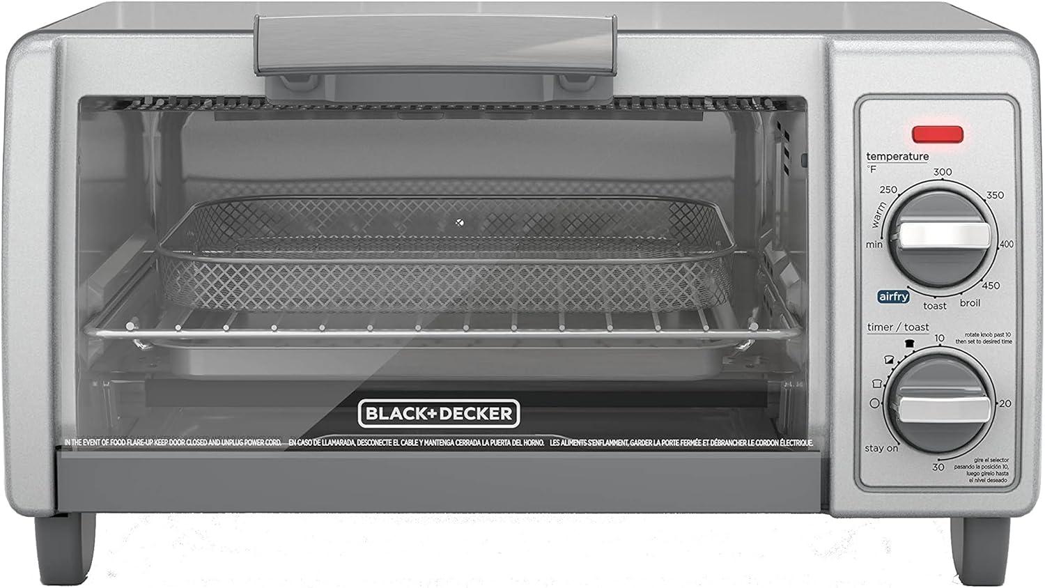 BLACK+DECKER Crisp N Bake 1200 W 4-Slice Air Fry Toaster Oven