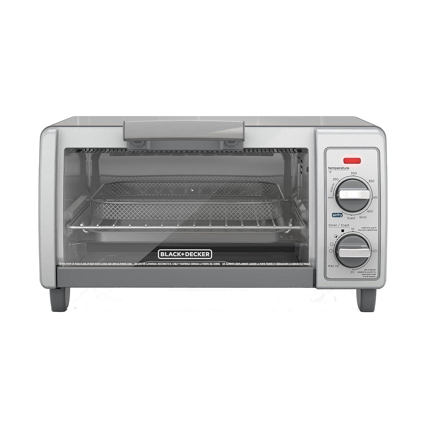 BLACK+DECKER Crisp N Bake 1200 W 4-Slice Air Fry Toaster Oven