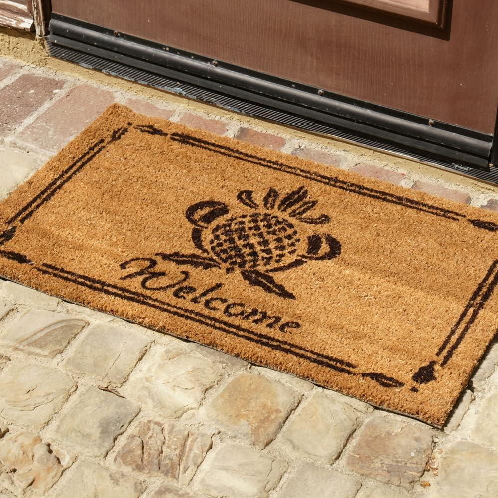 Rubber-Cal  "Pineapple Welcome Mat" Pineapple Doormat, 18 x 30-Inch