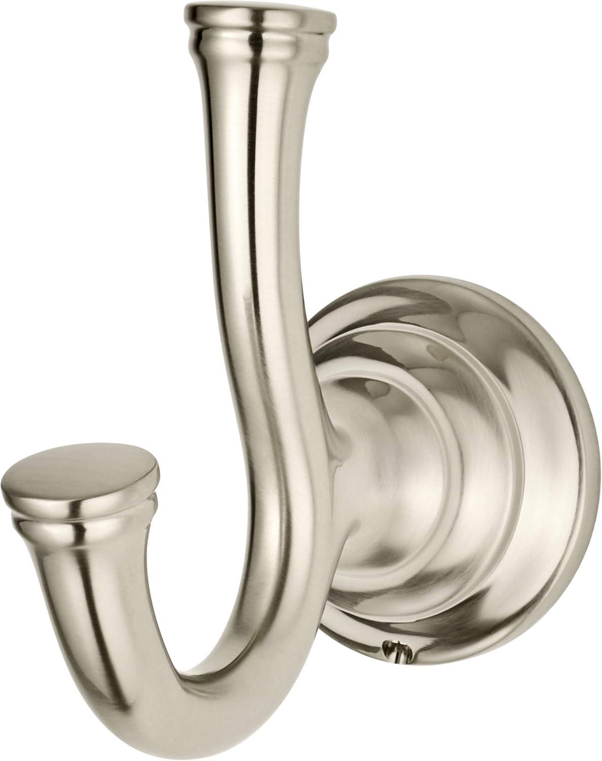 Delancey Brushed Nickel Double Robe Hook