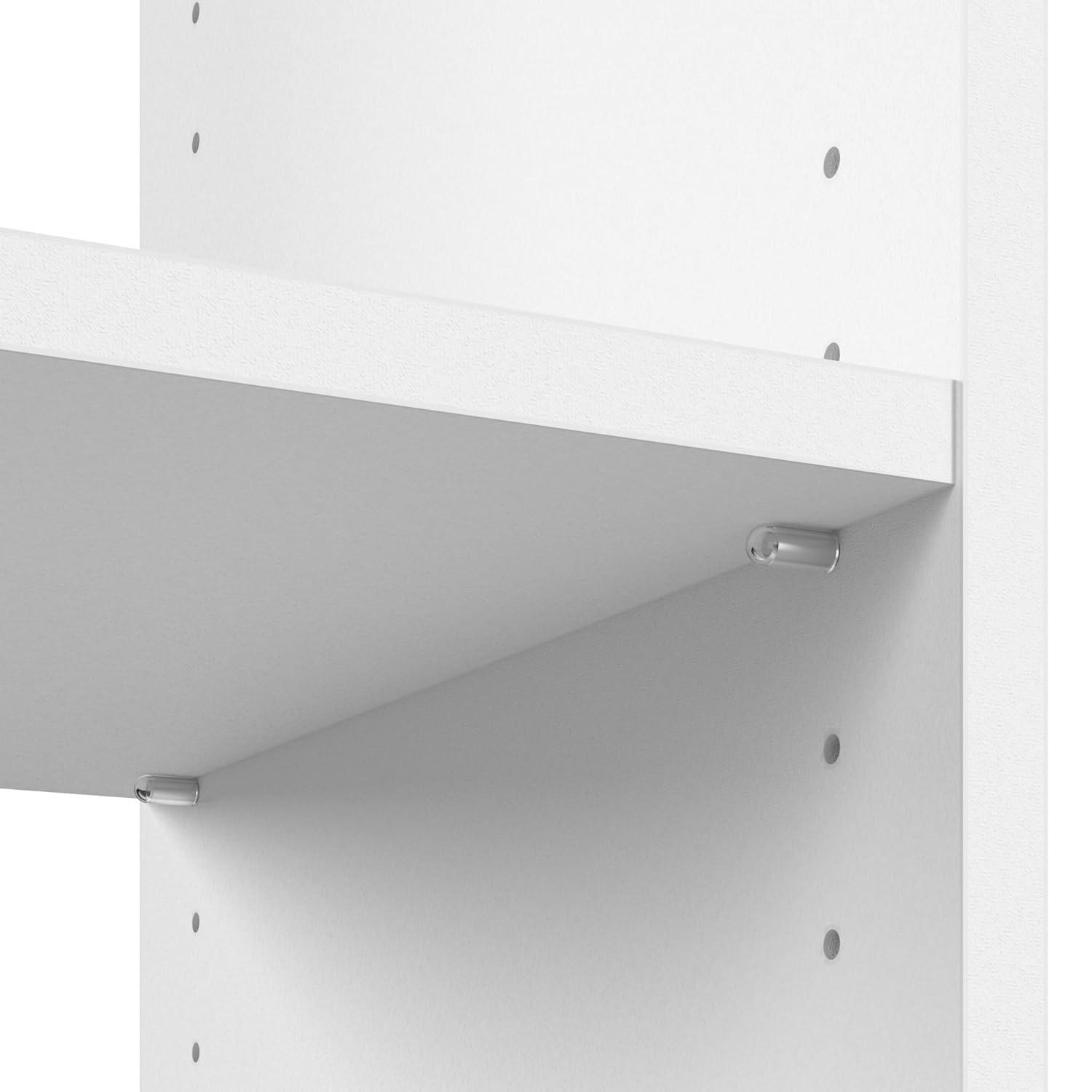 Bestar Carina 24W Closet Organizer With Clothing Rods, Drawers, And Cubbies