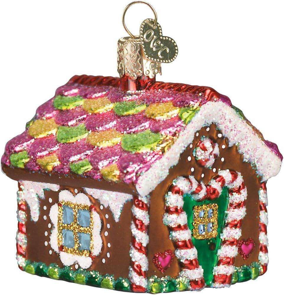 Colorful Glass Gingerbread House Christmas Tree Topper