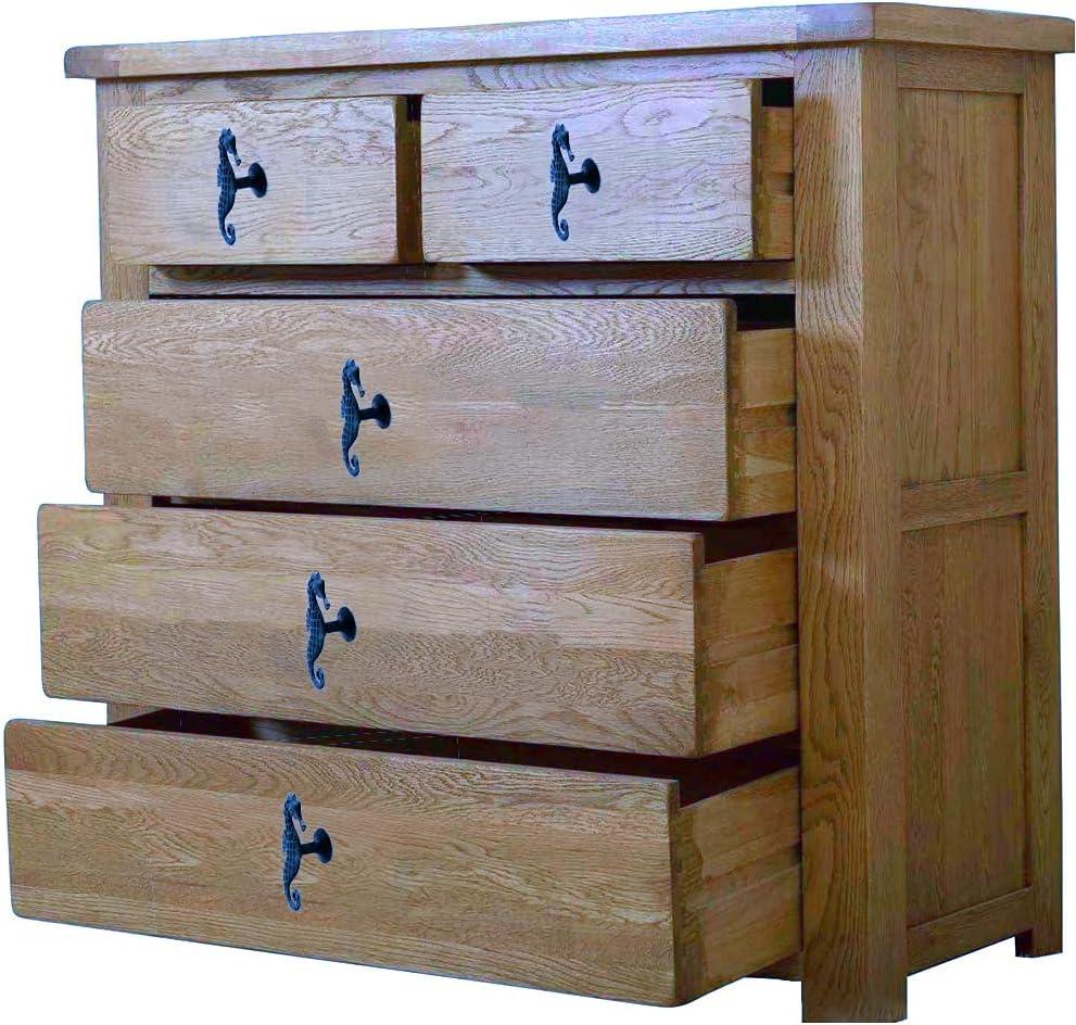 Seahorse Cabinet Knobs, 4Pcs Zinc Alloy, Silver, 2.63" L x 1.29" W x 0.90" H, Easy to Install, Durable