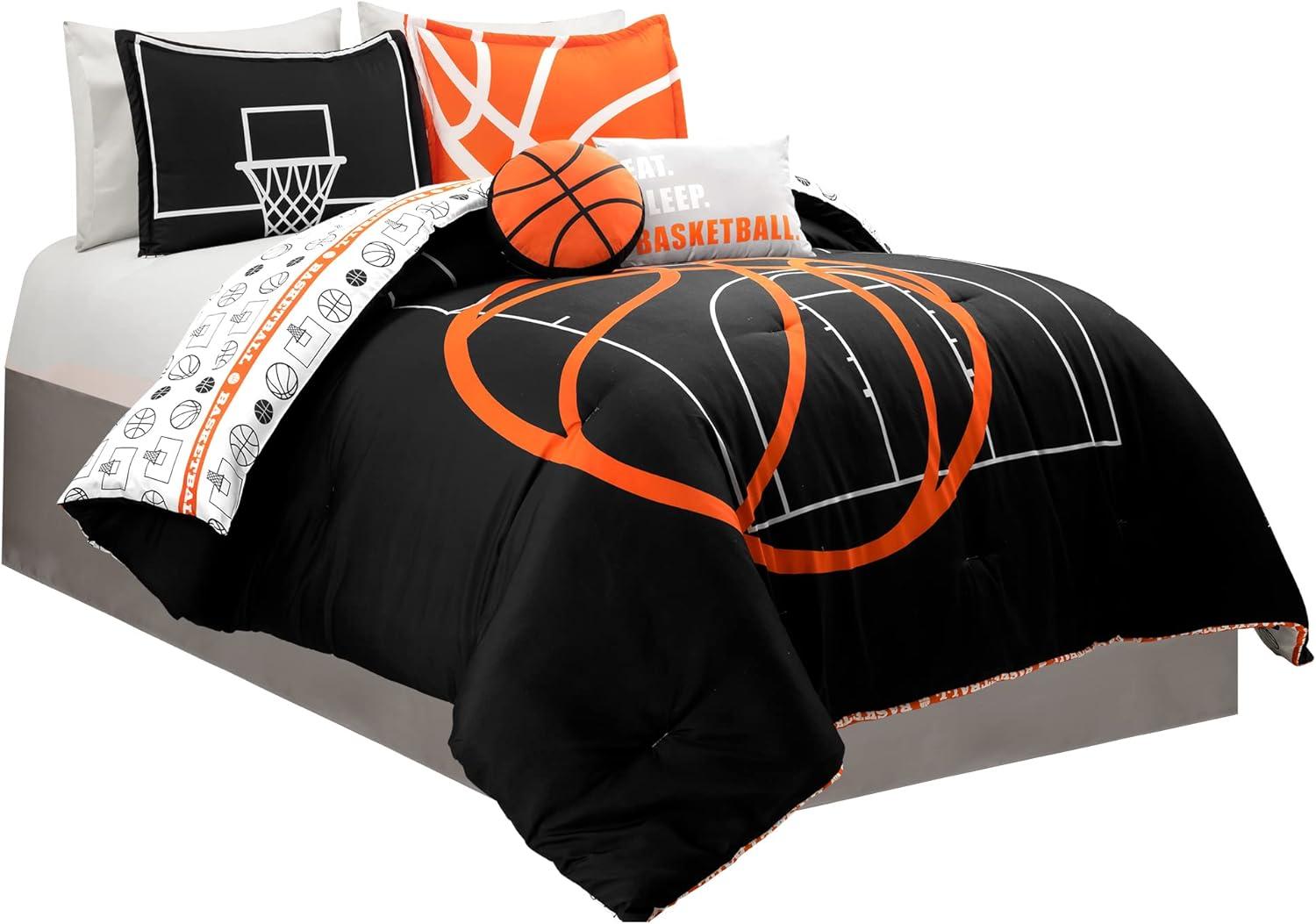 Kids' Basketball Game Reversible Oversized Comforter - Lush Décor