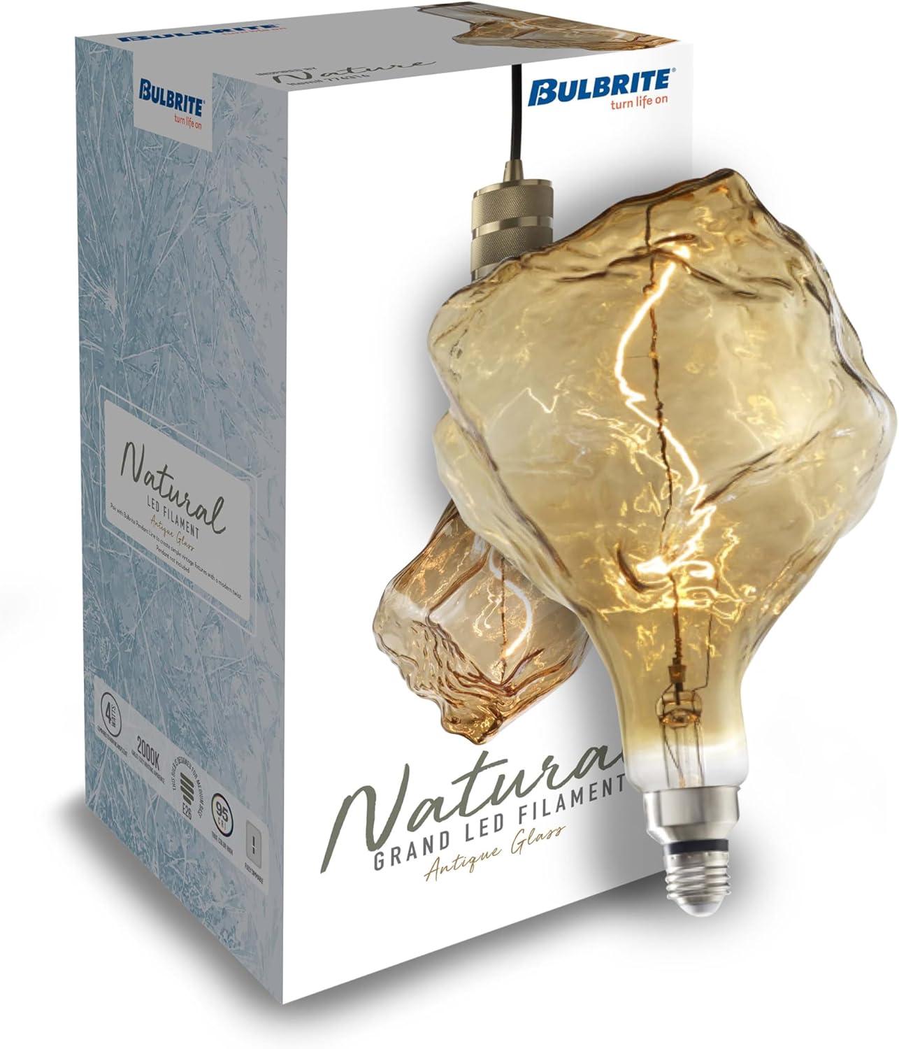 Oversized Iceberg Antique LED Edison Bulb, 60 Watt Equivalent, E26 Dimmable