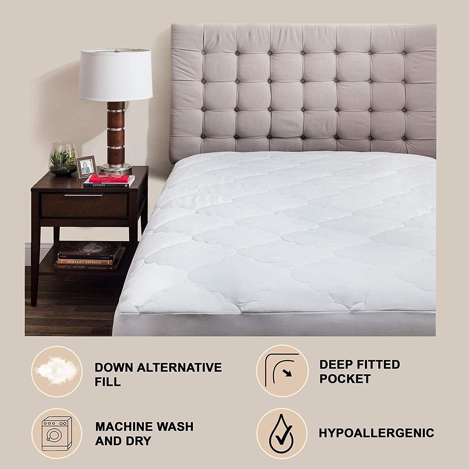 Micropuff Soft and Comfortable Mattress Pad - Durable Fabric - Odorless Filling - 100 GSM