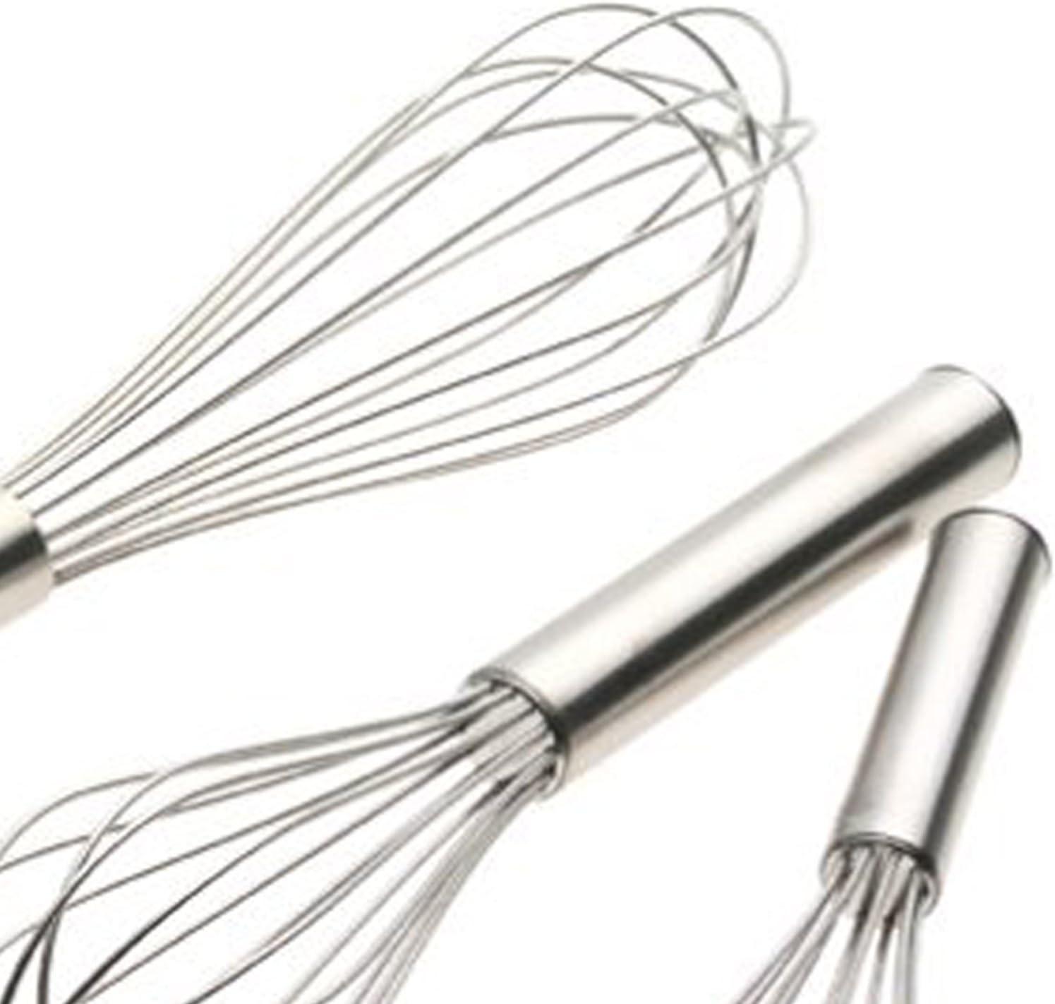 Stainless Steel Balloon Whisk Set with Ergonomic Handles