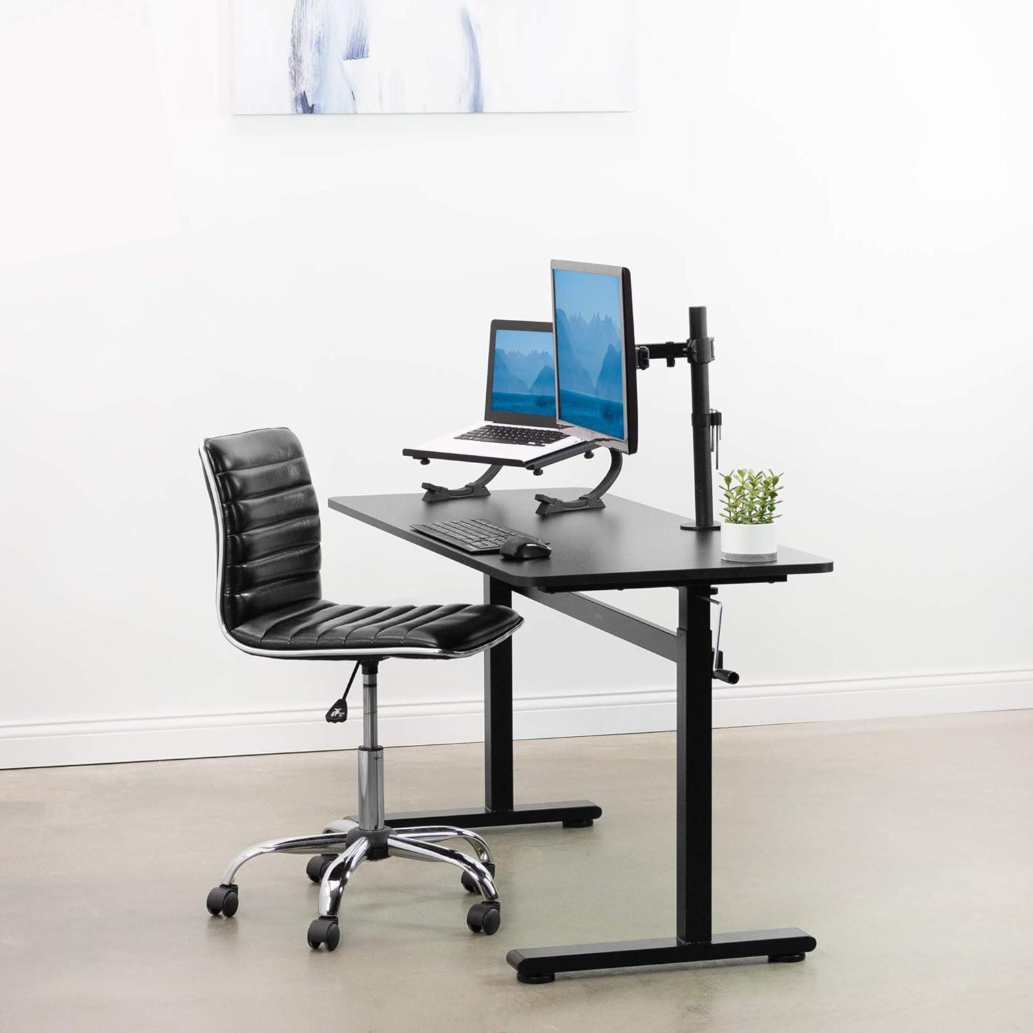 Vivo 55" x 24" Crank Height Adjustable Desk