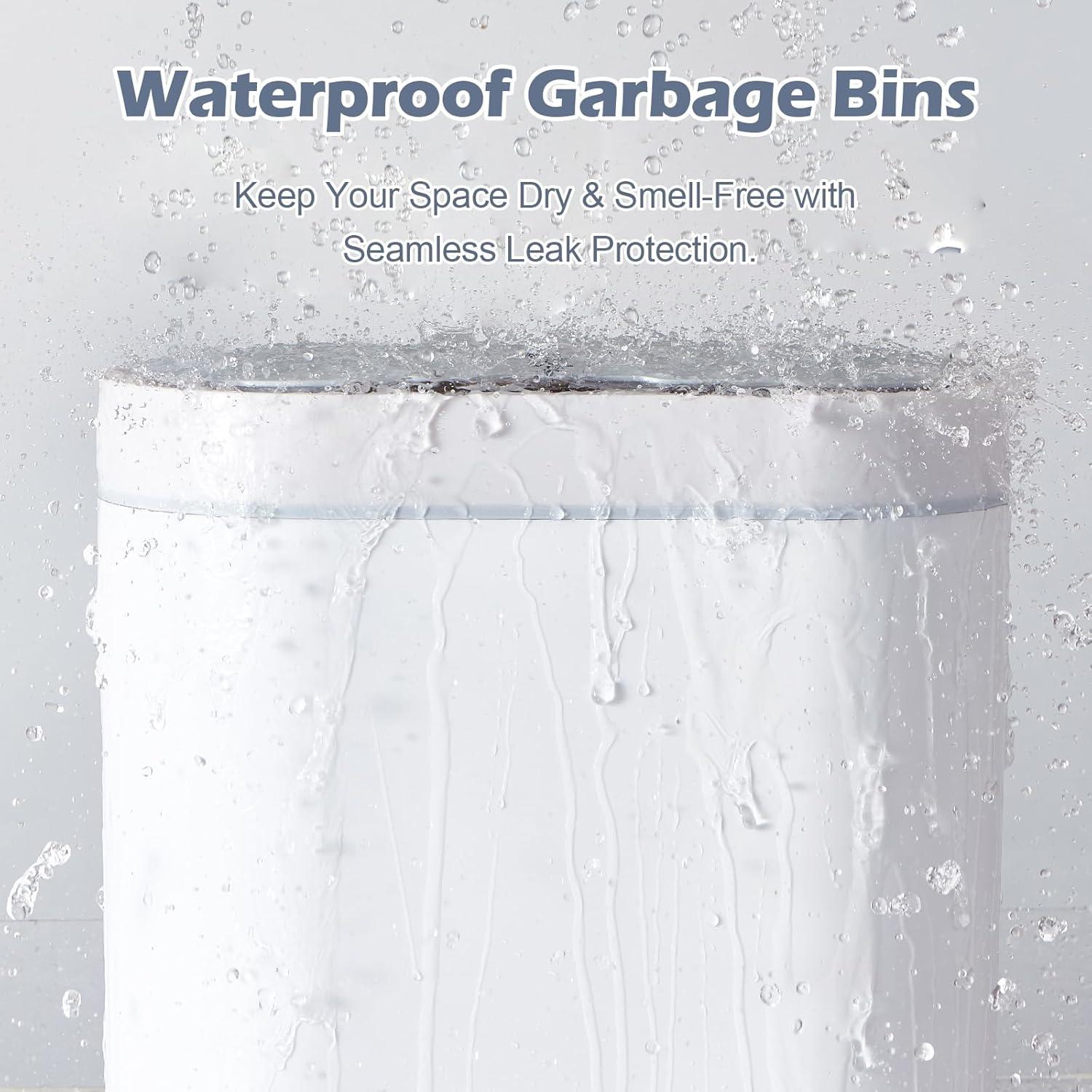 ELPHECO Bathroom Motion Sensor Trash can 2.5 Gallon Automatic Garbage Can, 9.5L Slim Plastic Smart Trash Bin with Lid, touchless Garbage can for Bedroom, Bathroom, Kitchen, Office, Grey