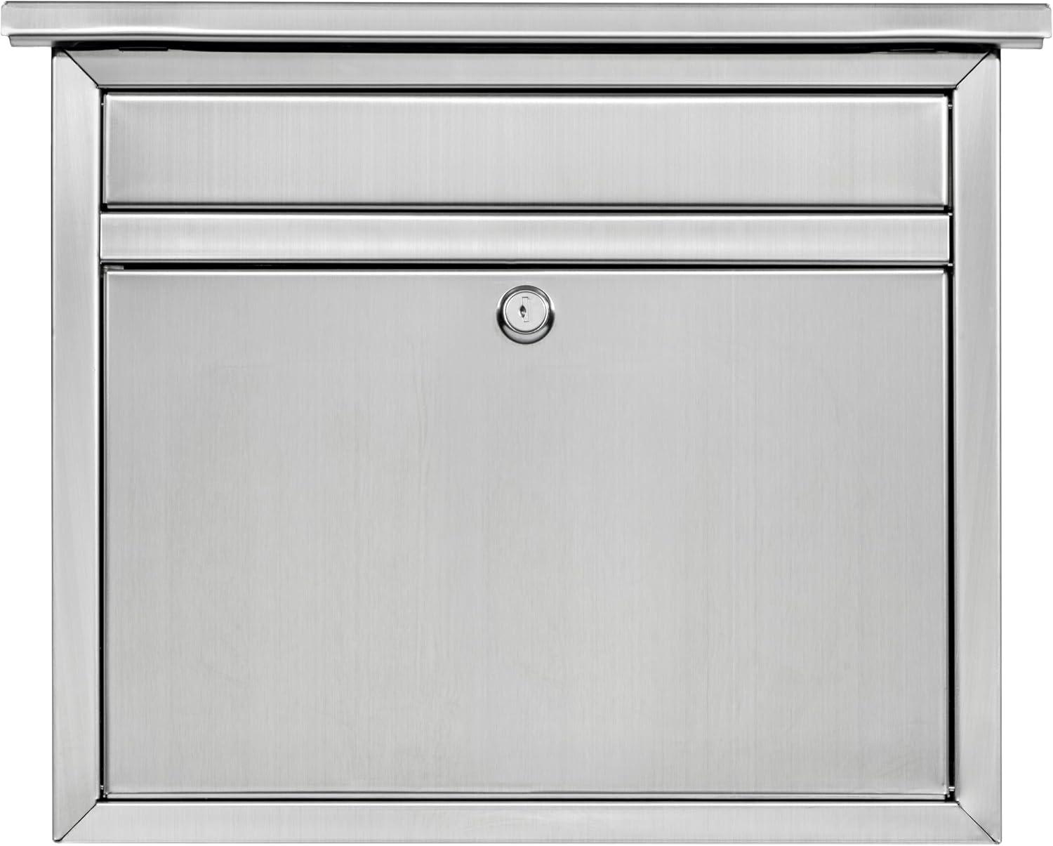 Architectural Mailboxes Maya Classic Stainless Steel Wall Mount Silver Mailbox