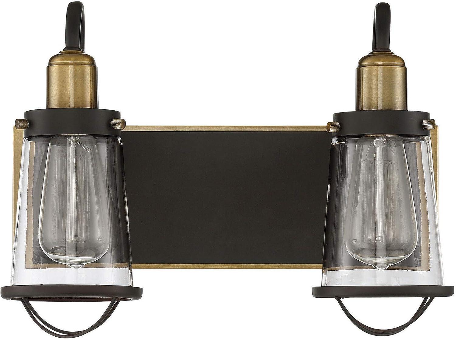 Savoy House Lansing 2 - Light Vanity in  English Bronze/Warm Brass