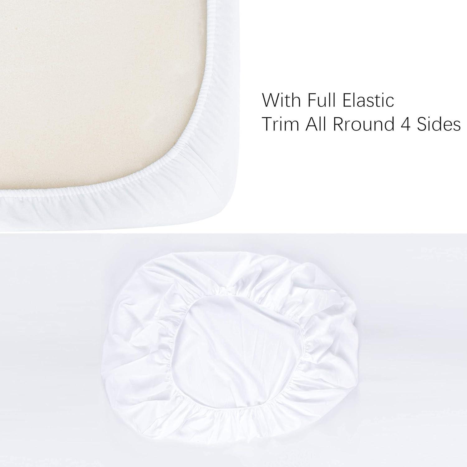 Brushed Microfiber Fitted Crib Sheet, Super Soft and Cozy Crib Sheet for Boys, Girls, 28x52 Inches, White - NTBAY