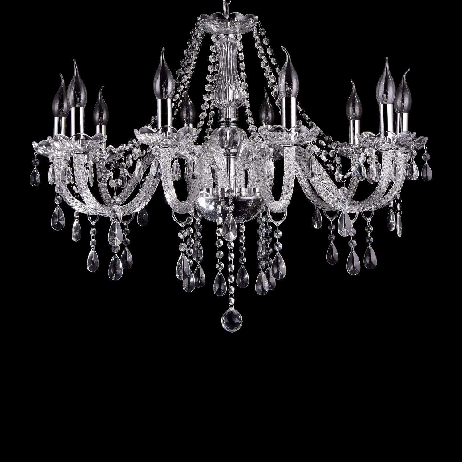 Classic European Crystal Candle Chandelier with 10 Lights