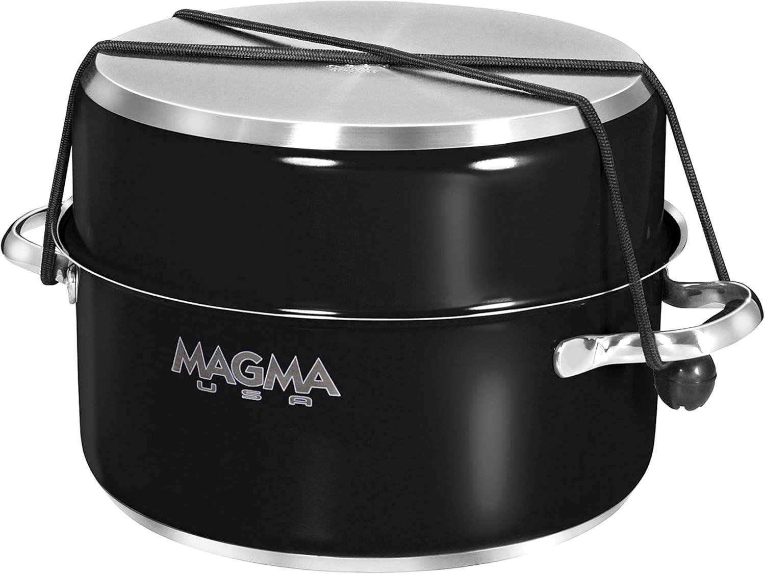 Magma Nestable 10 Piece Induction Non-Stick Enamel Finish Cookware Set - Jet Black Magma Nestable 10 Piece Induction Non-Stick Enamel Finish Cookware Set - Jet Black