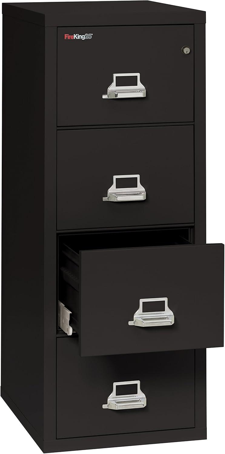 Fireproof 17.75'' Wide 4 -Drawer Steel File Cabinet