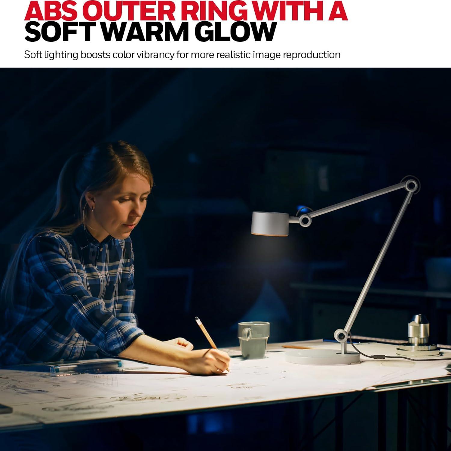 Honeywell HWT-01A Office LED Desk Lamp, 4000K Natural Light Dimmable Eye-Protection Table Lamps, Full Metal Touch Control Desk Light, Adjustable Swing Arm Table Light for Home Office Reading Bedroom
