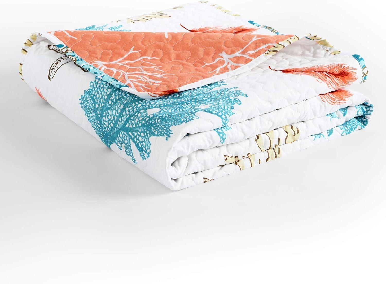 Lush Decor Coastal Reef Feather Reef Throw