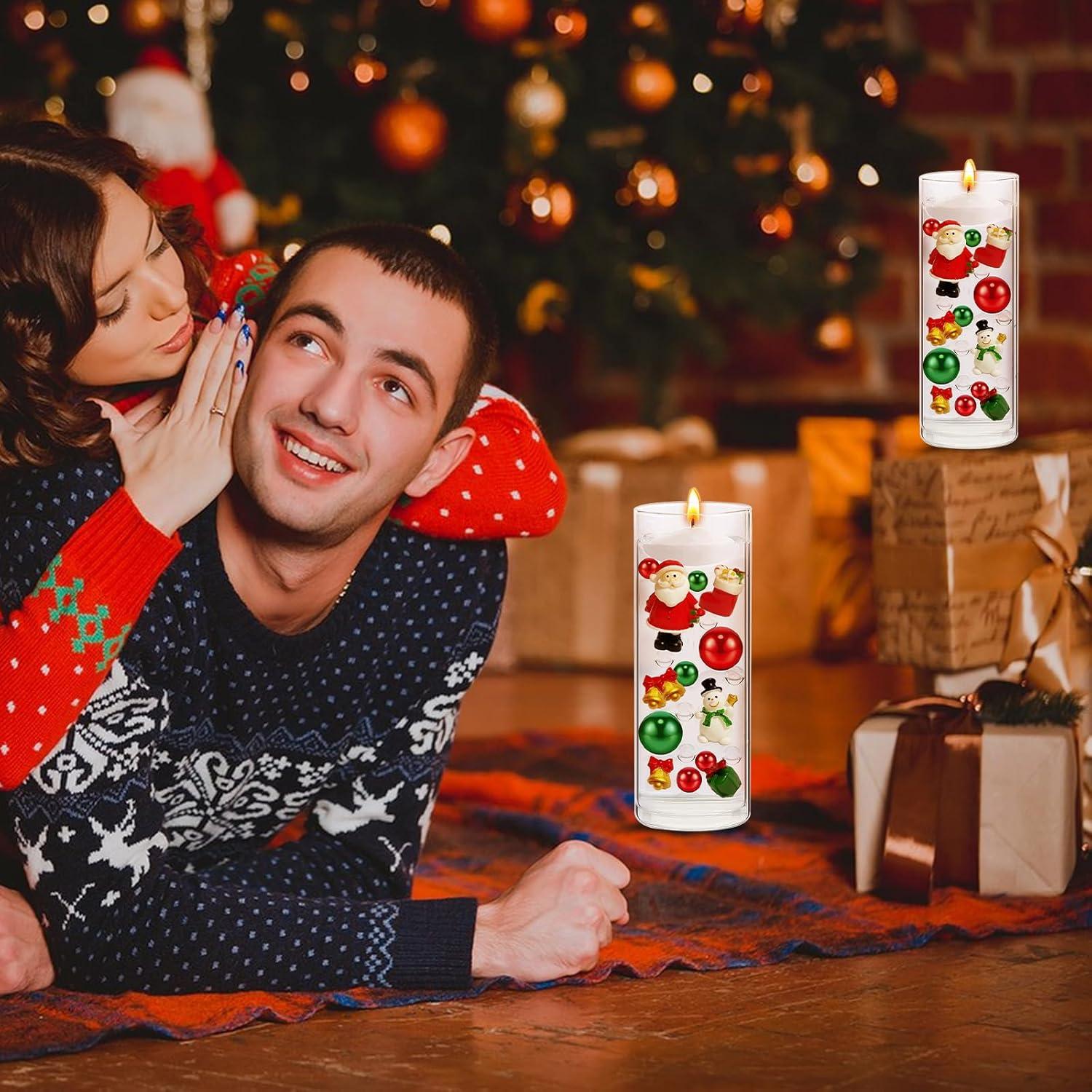 Christmas time 6000 Pieces Holiday Party Vase Filler Pearl Suspension Filler Vase Holiday Party Pearl Decoration Party,Table Centerpieces Party Decorations Fits 4 Vases