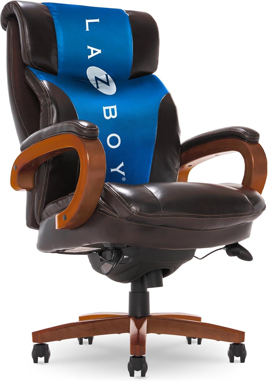 La-Z-Boy Big and Tall Trafford Executive Office Chair with AIR Ergonomic Support Technology, High Back Ergonomic Chair with Lumbar Support, Bonded Leather & Reviews | Wayfair