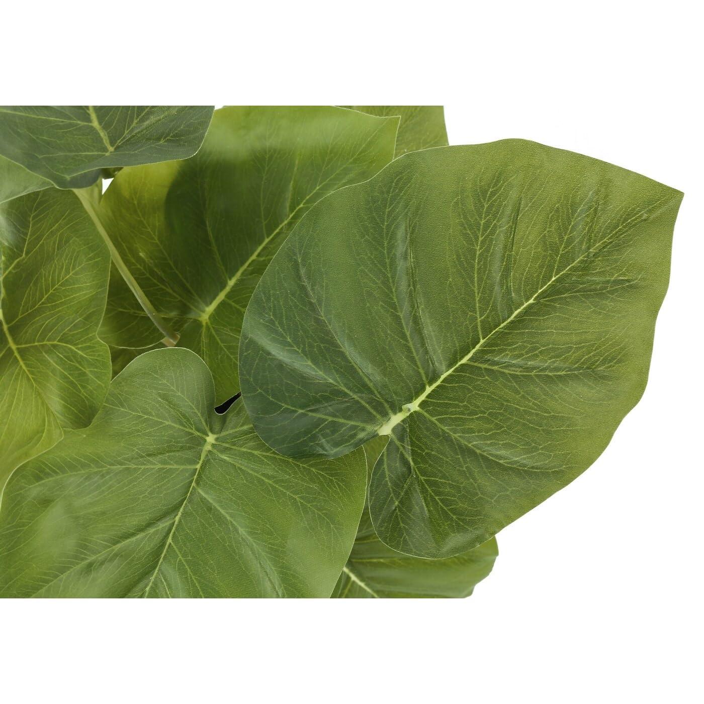 Monarch Specialties Artificial Plant 13 inch Tall Epipremnum Indoor Faux Fake Table Greenery Potted Set Of 2 Decorative Green Leaves Black Pots