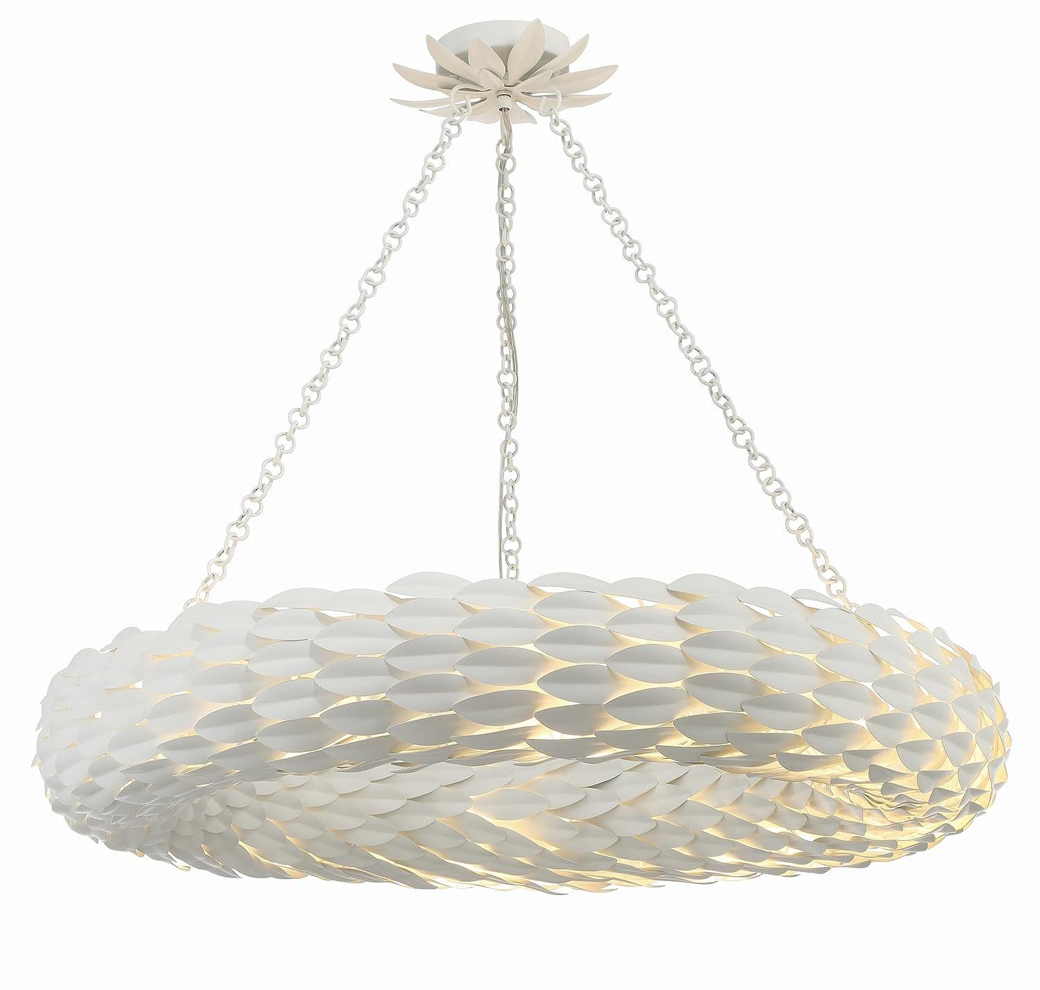 Crystorama Lighting Broche 8 - Light Pendant in  Matte White