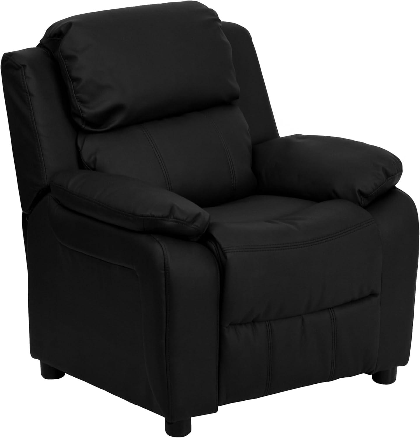 Flash Furniture Deluxe Padded Contemporary Kids Recliner with Storage Arms