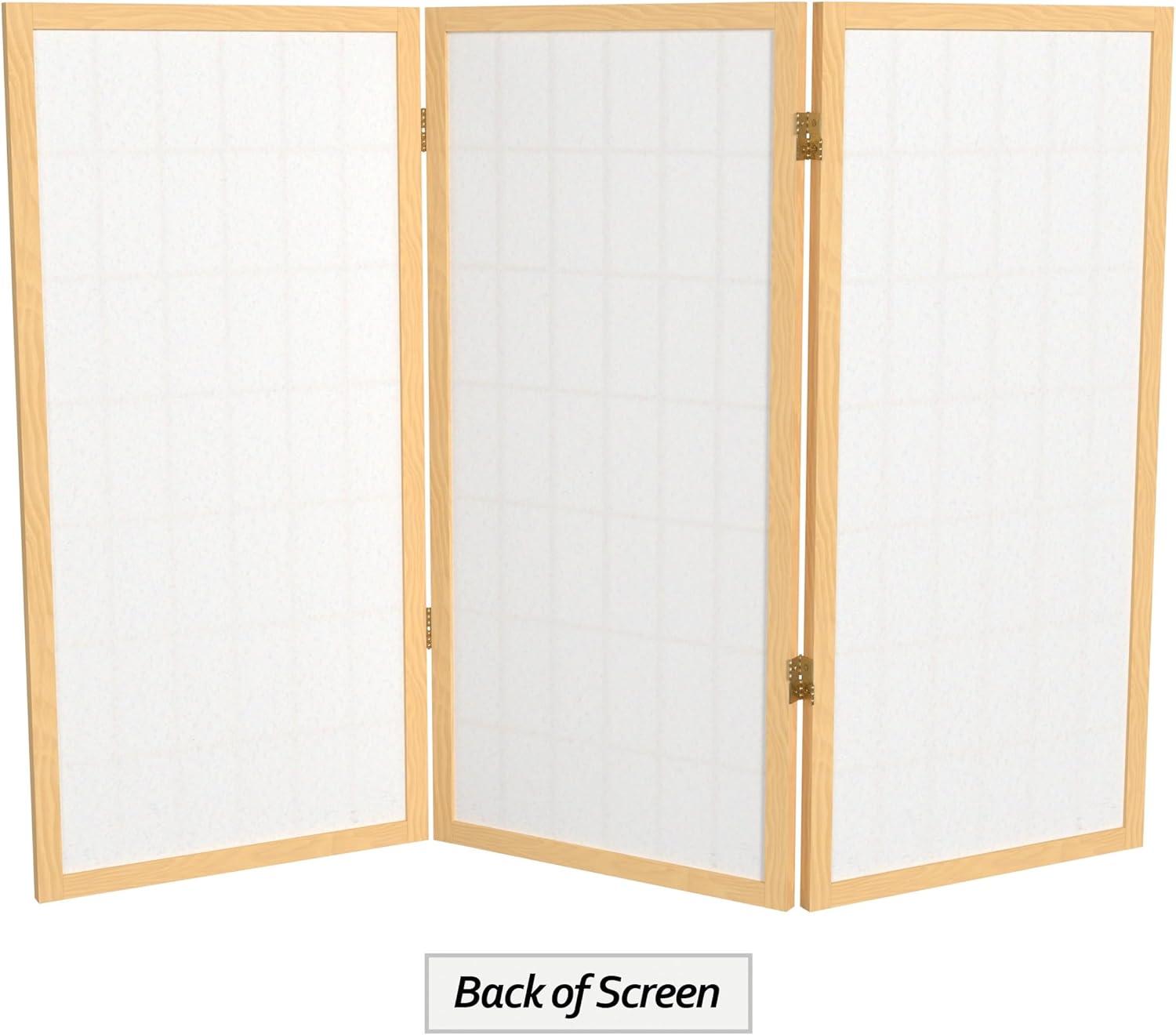 3 ft. Tall Window Pane Shoji Screen (3 Panels) - Oriental Furniture