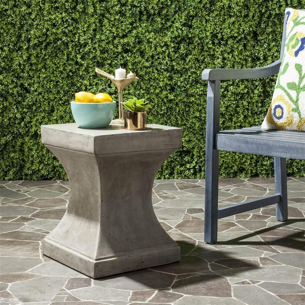 Curby Accent Stool - Indoor/Outdoor - VNN1002 - Gray - Safavieh