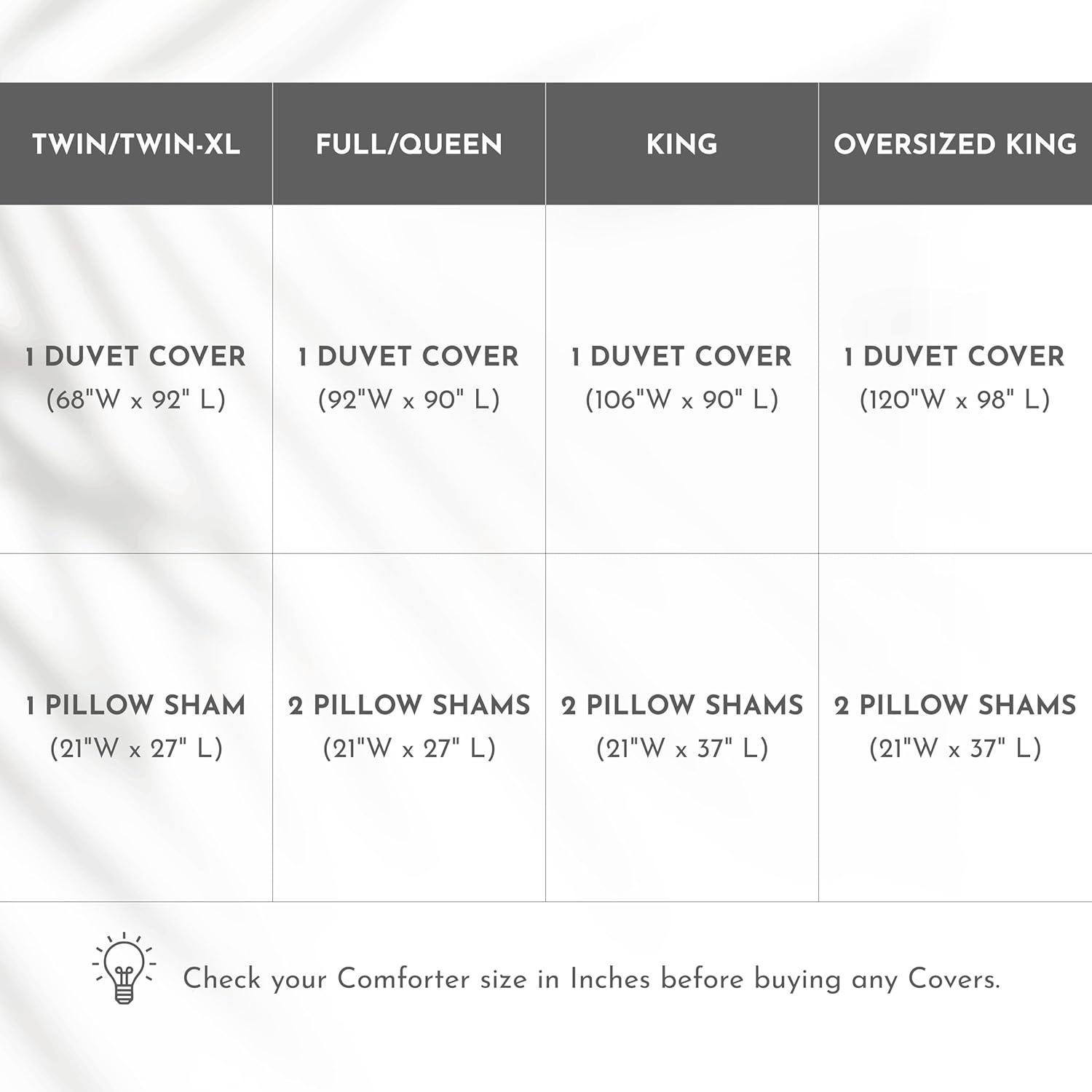 100% Cotton Duvet Cover Set - Premium 400 Thread Count, , Smooth Sateen Weave, Button Closure and Corner Ties (3 Piece, Pure White, Oversized King)