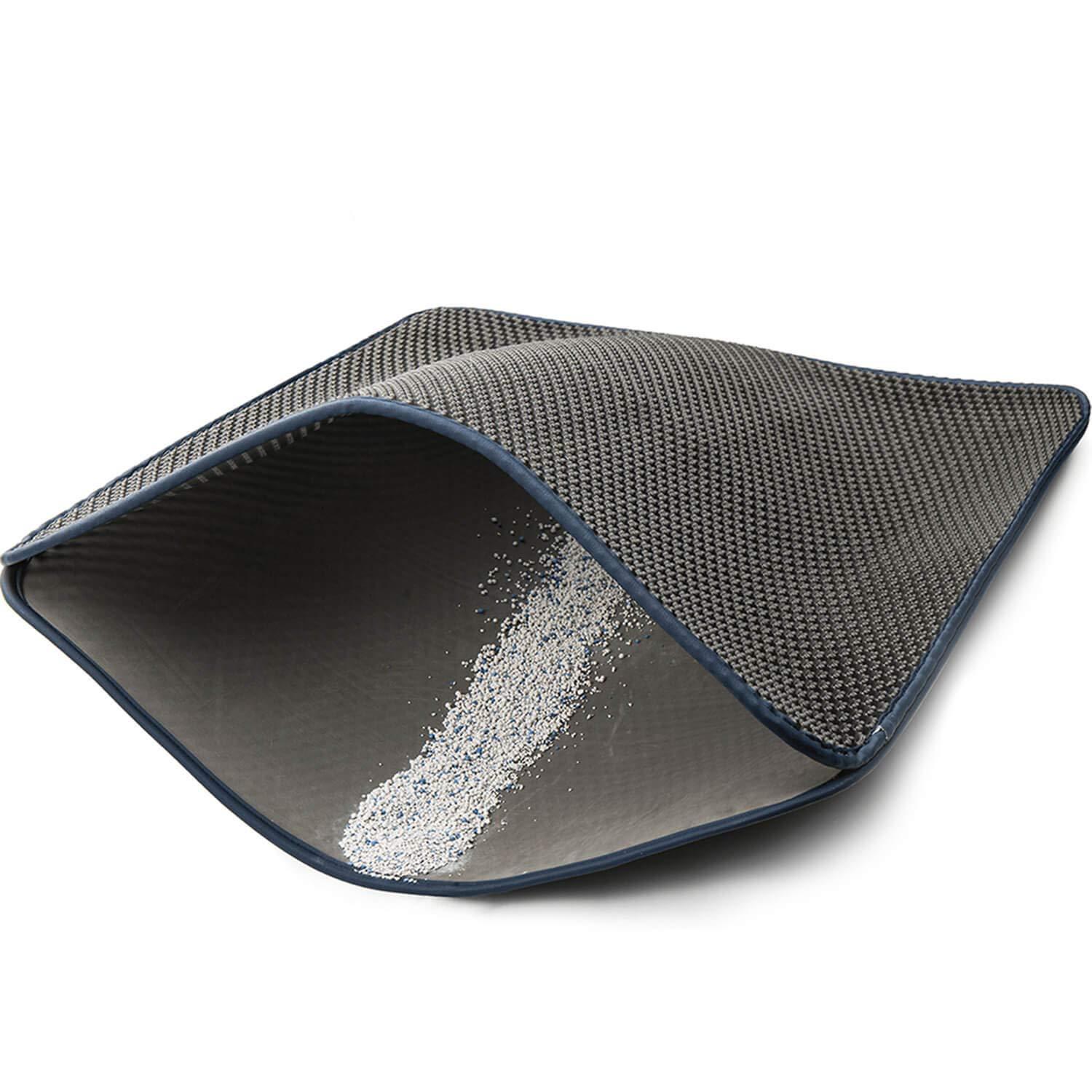 WePet Cat Litter Mat, Kitty Litter Trapping Mat, Honeycomb Double Layer Mats, No Phthalate, Urine Waterproof, Easy Clean, Scatter Control, Catcher Litter Tray Box Rug Carpet