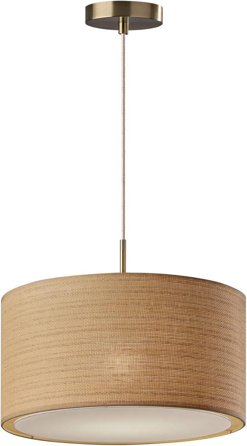 Harvest Large Pendant Antique Brass - Adesso: ETL Listed, Bohemian Rustic Style, Metal Body, No Assembly Required