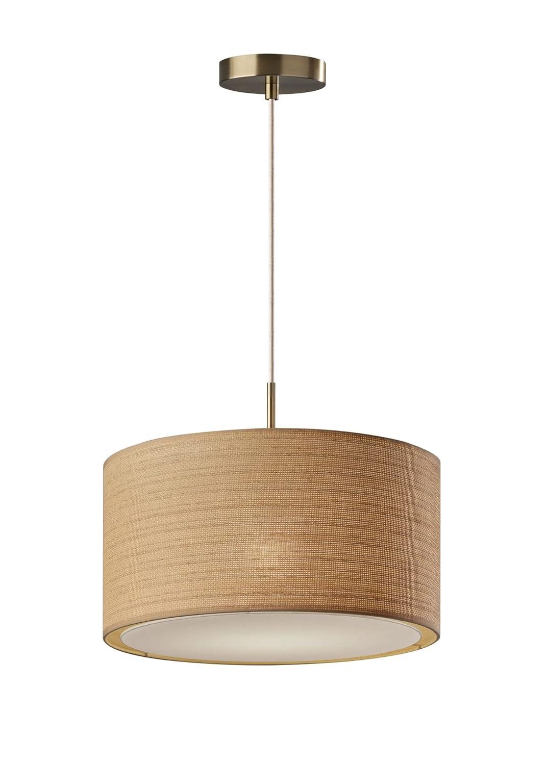Harvest Large Pendant Antique Brass - Adesso: ETL Listed, Bohemian Rustic Style, Metal Body, No Assembly Required