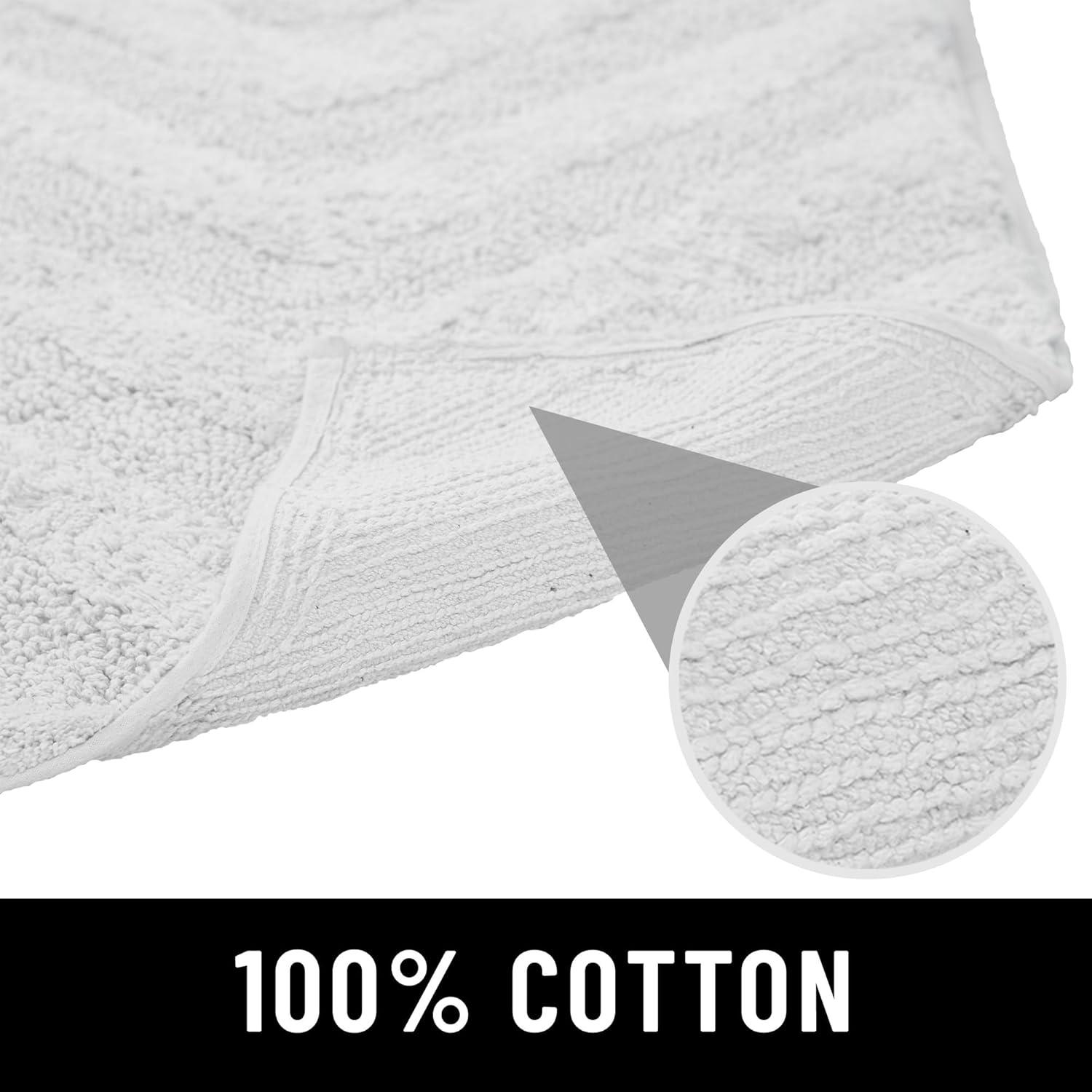 Better Trends Kus Corrigan 100% Cotton Machine Washable Anti-Skid Bathroom Rug