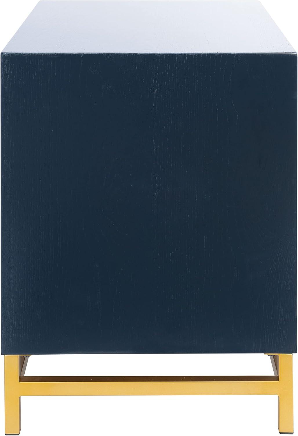 Fenno 2 Drawer Nightstand - Teal/Brass - Safavieh.