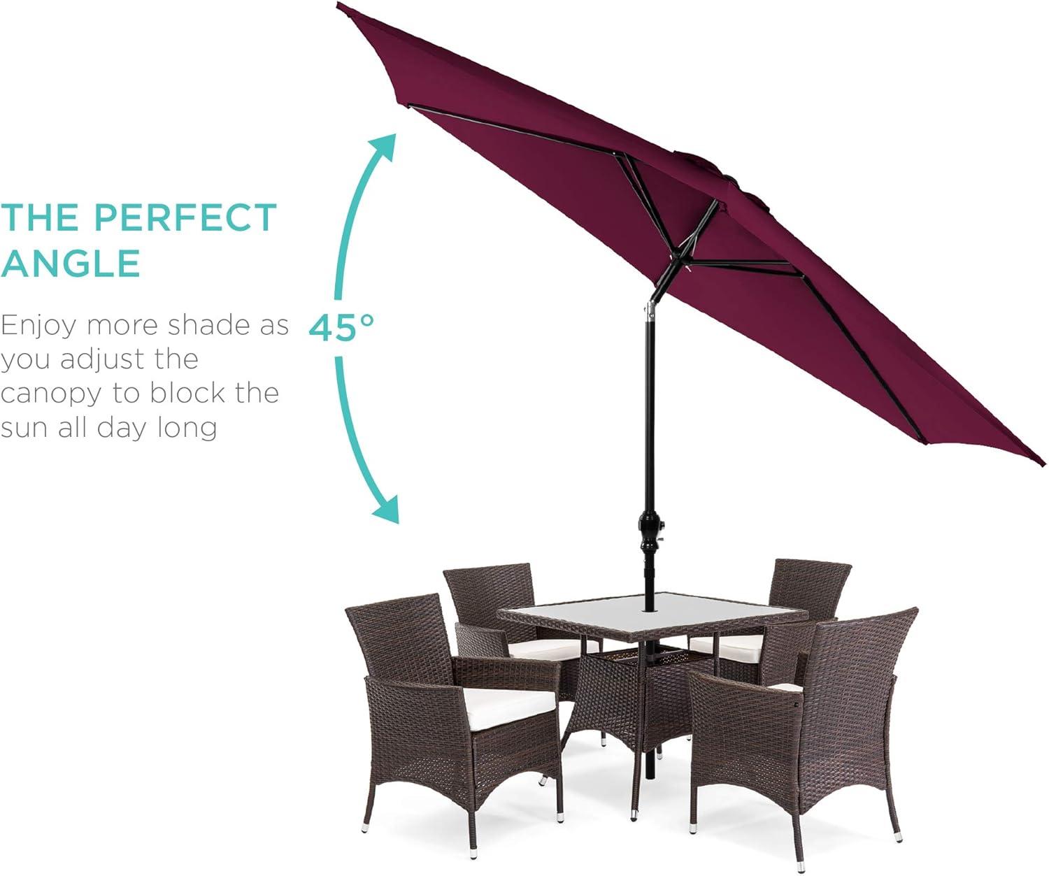 Best Choice Products 10ft Outdoor Steel Market Patio Umbrella w/ Crank, Tilt Push Button, 6 Ribs