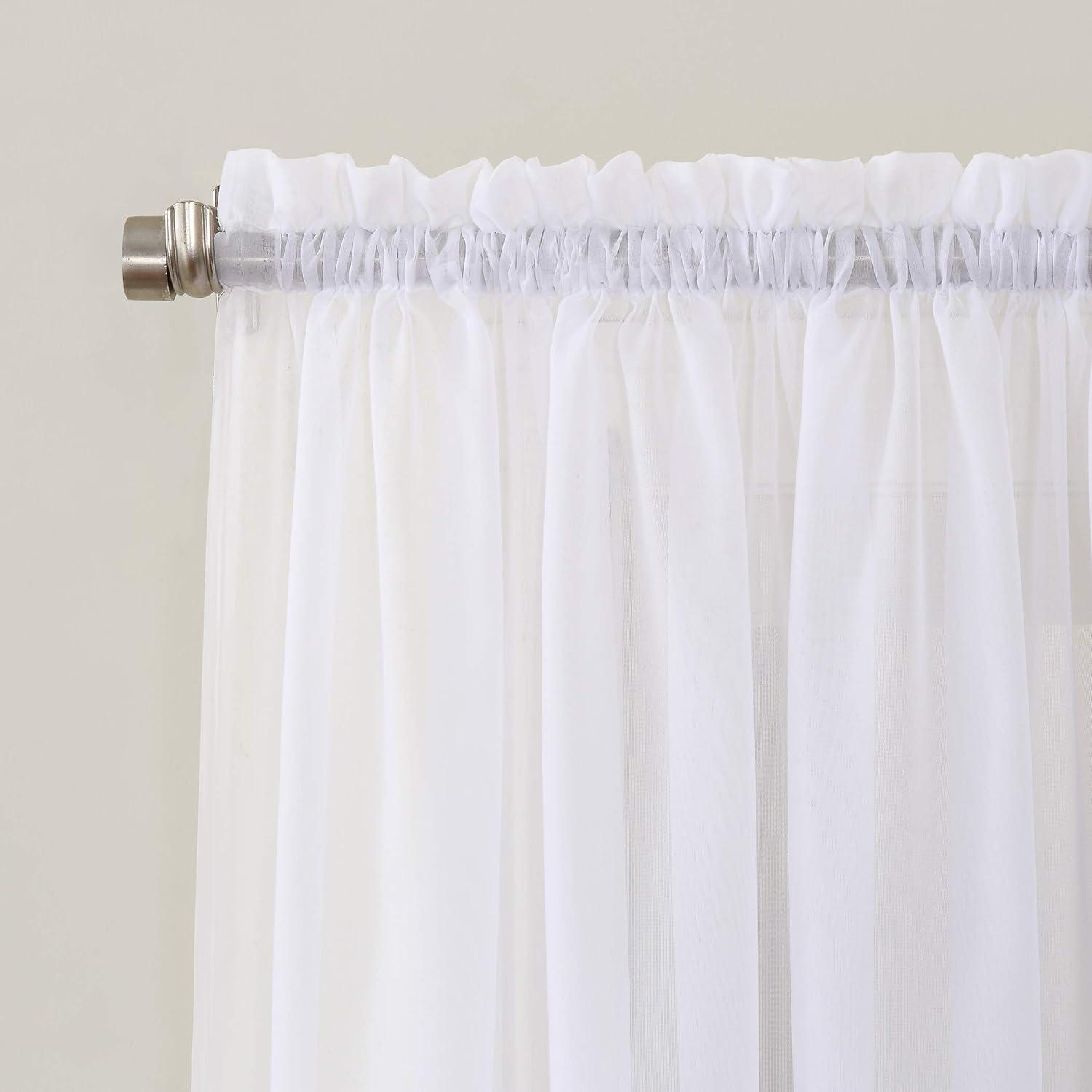 No. 918 Juliette Voile Sheer Rod Pocket Curtain Panel (Single Curtain Panel Only)