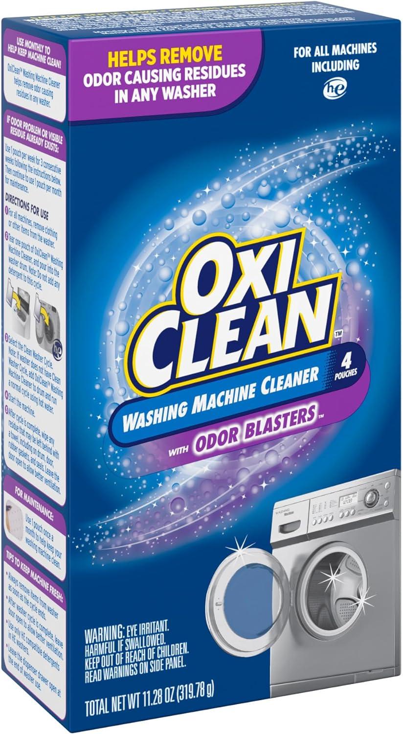 OxiClean Washing Machine Cleaner with Odor Blasters, 4 Count 11.28 oz
