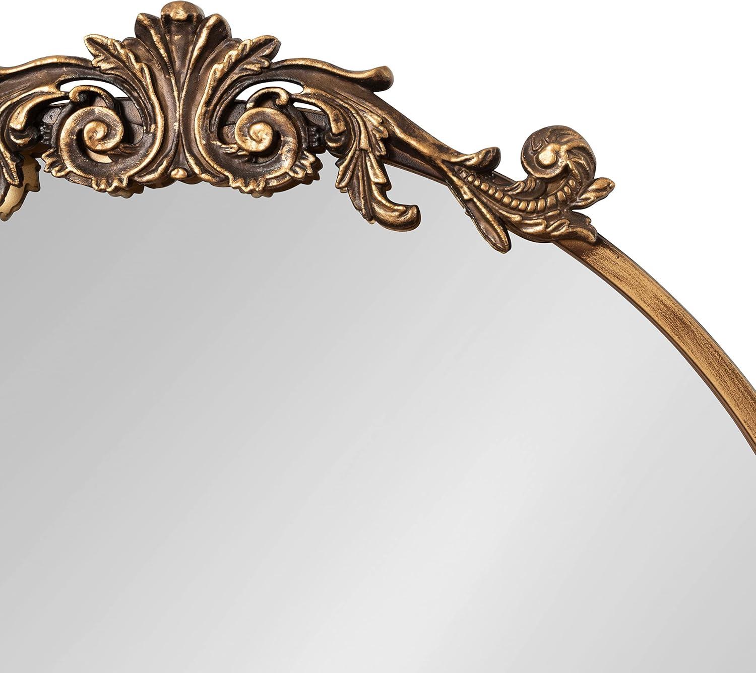 Kate and Laurel Arendahl Metal Round Mirror, 24" Diameter, Gold