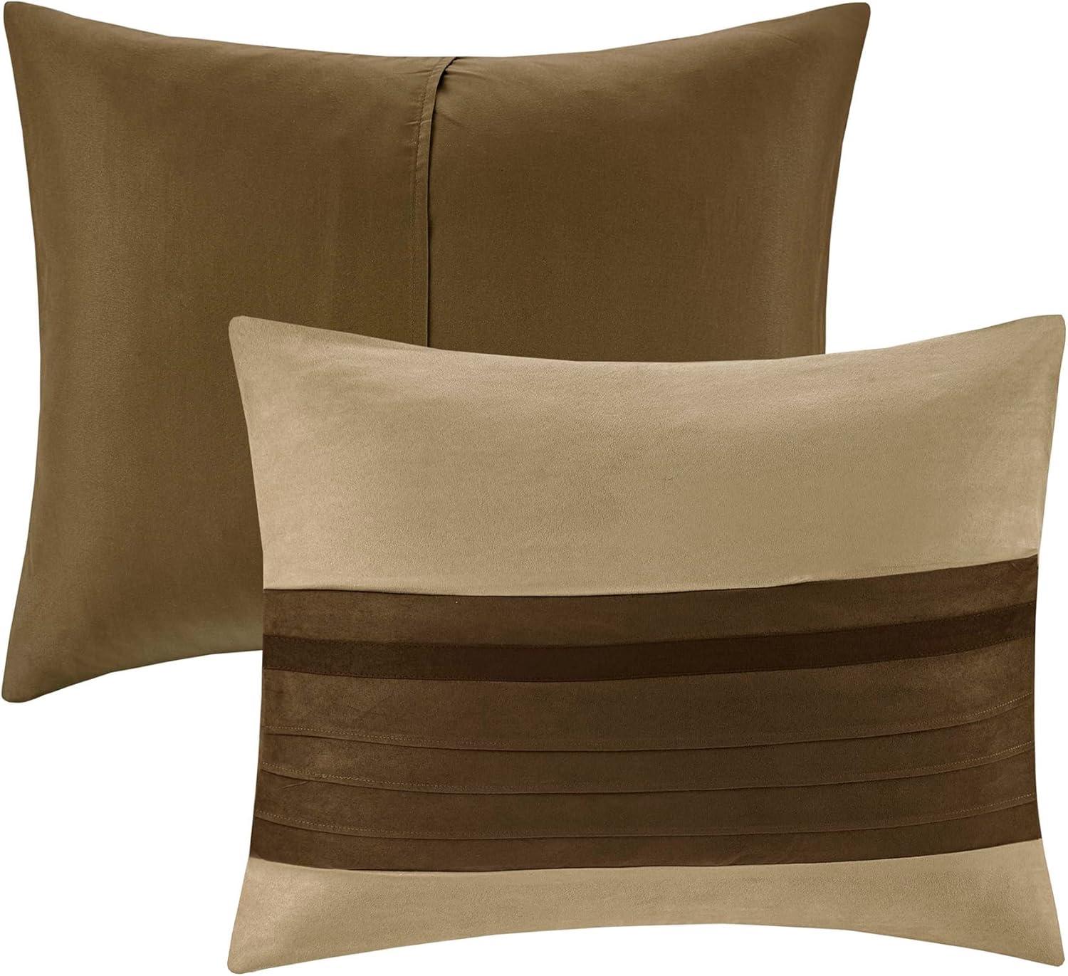 Madison Park Palmer 7 PC Pieced Faux Suede Comforter Set
