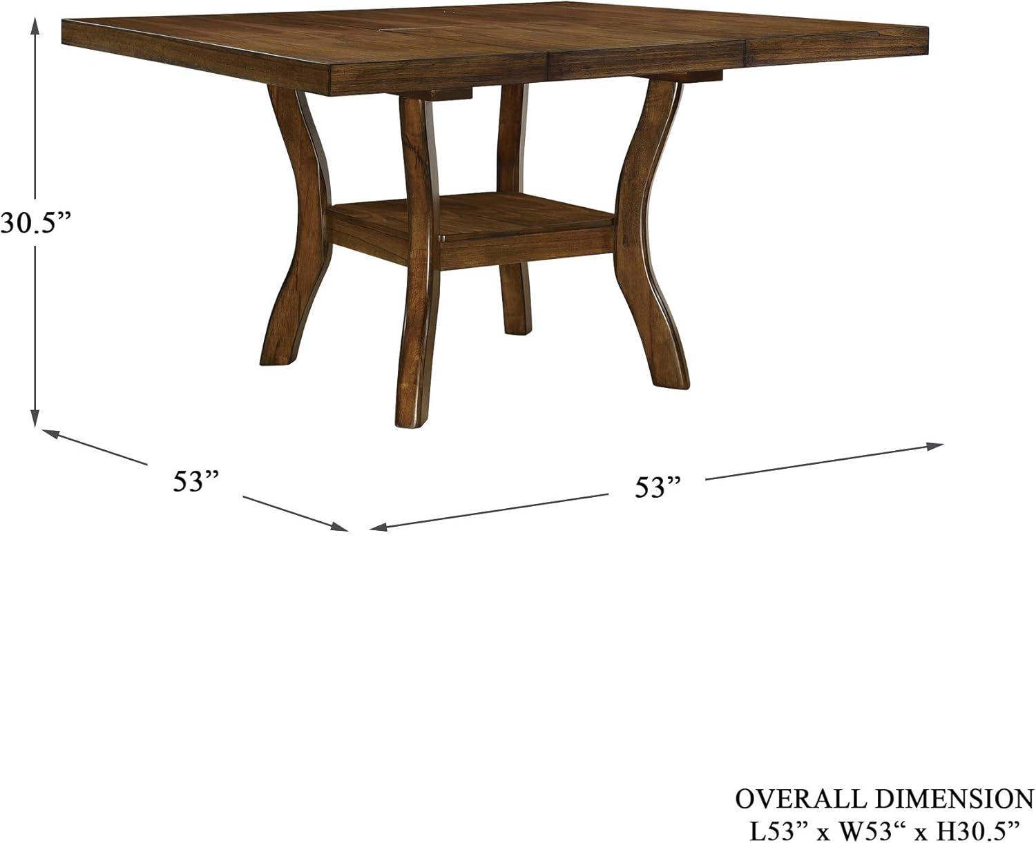 Red Barrel Studio® Transitional Dining Table with Lower Display Shelf and Extension Leaf for Dining Room & Reviews | Wayfair