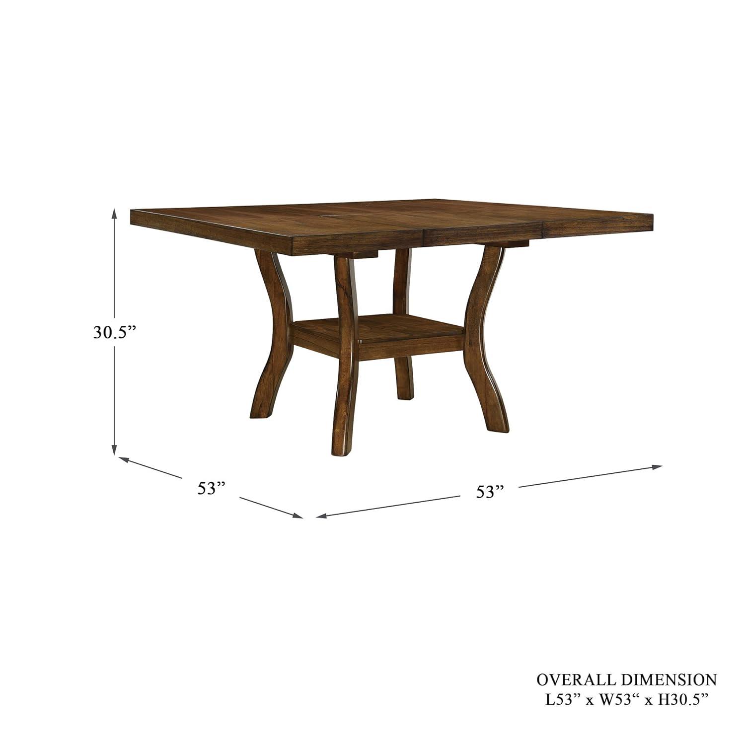 Red Barrel Studio® Transitional Dining Table with Lower Display Shelf and Extension Leaf for Dining Room & Reviews | Wayfair