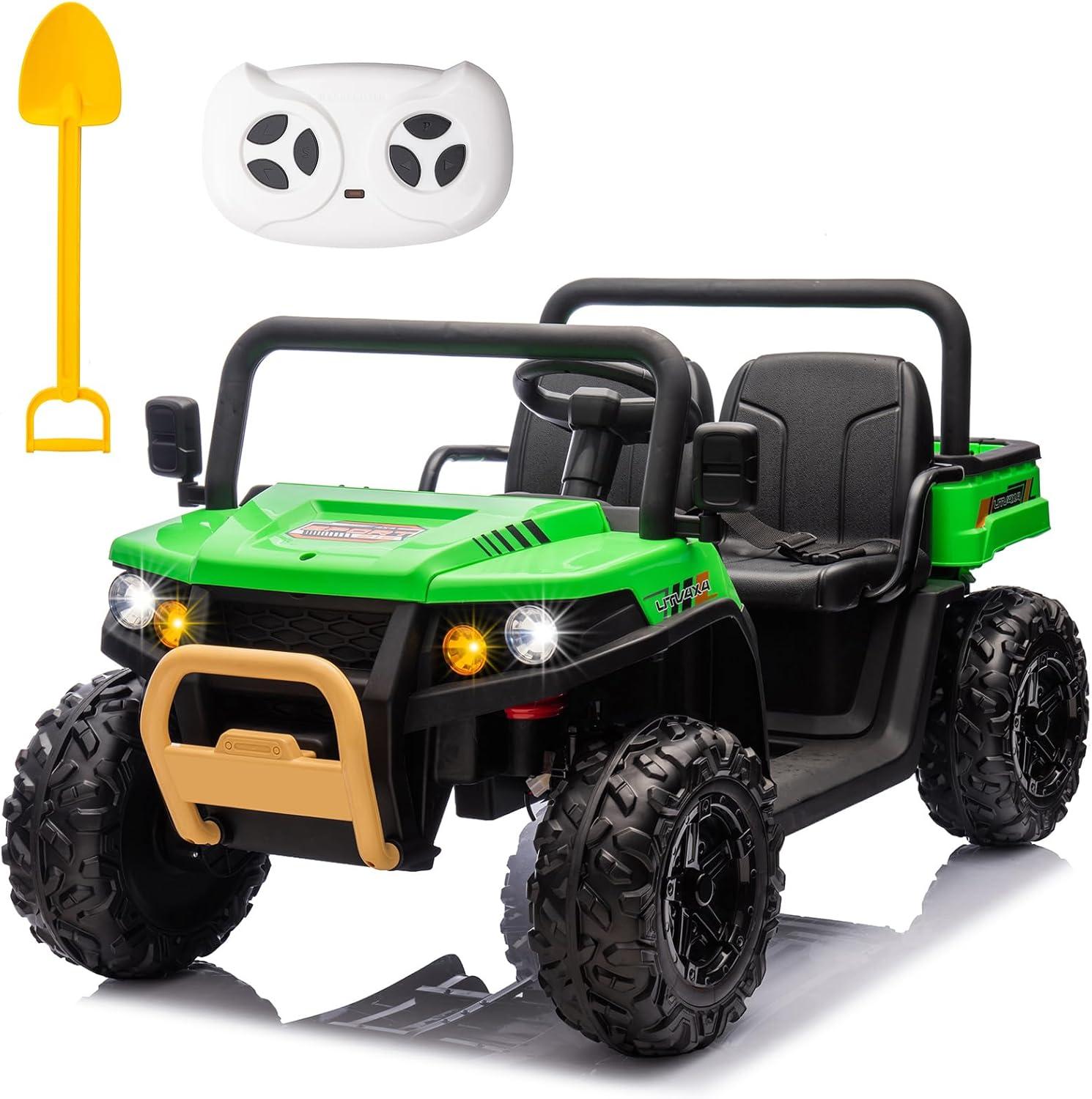 Himimi Delia Himimi 24 Voltage  Ride On Dump Truck, 2 Seater Kids UTV with Electric Dump Bed, Remote Control