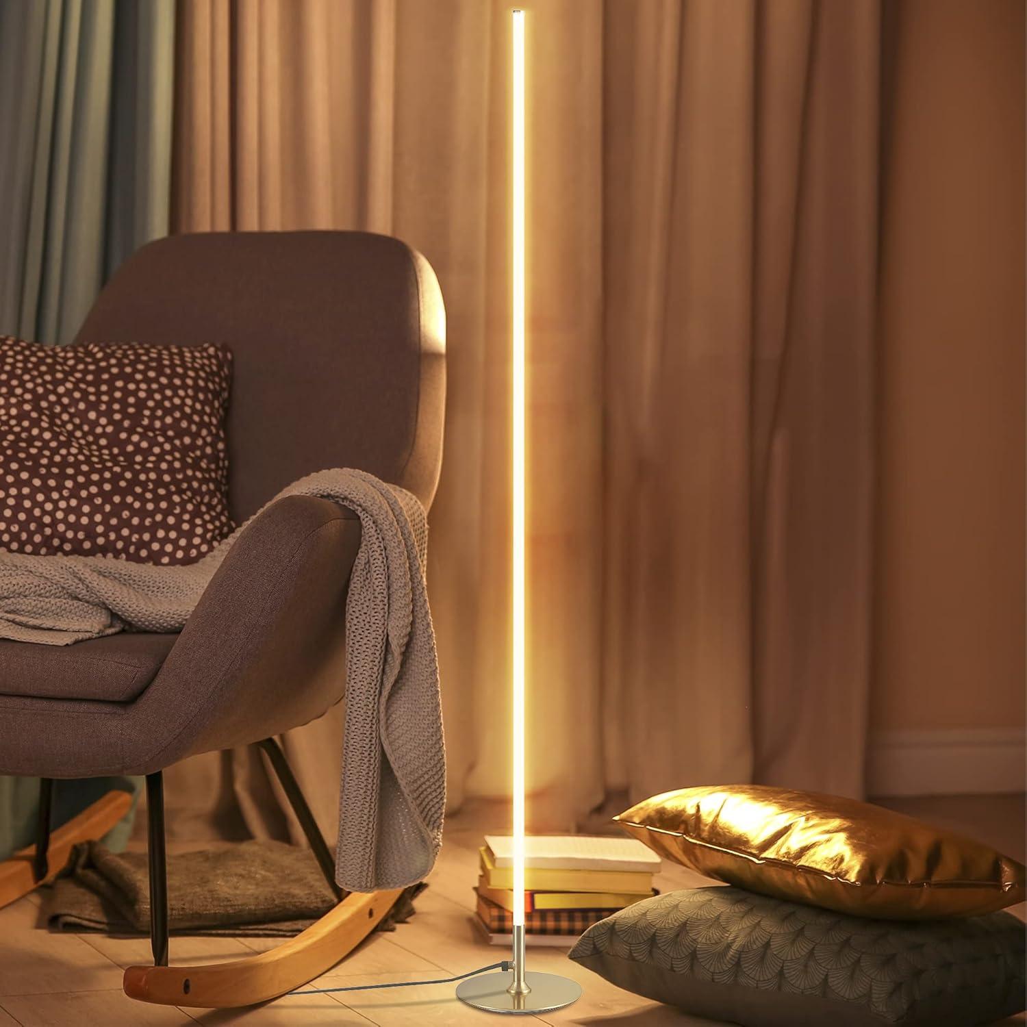 Iris 59.5" LED Integrated Floor Lamp, Gold