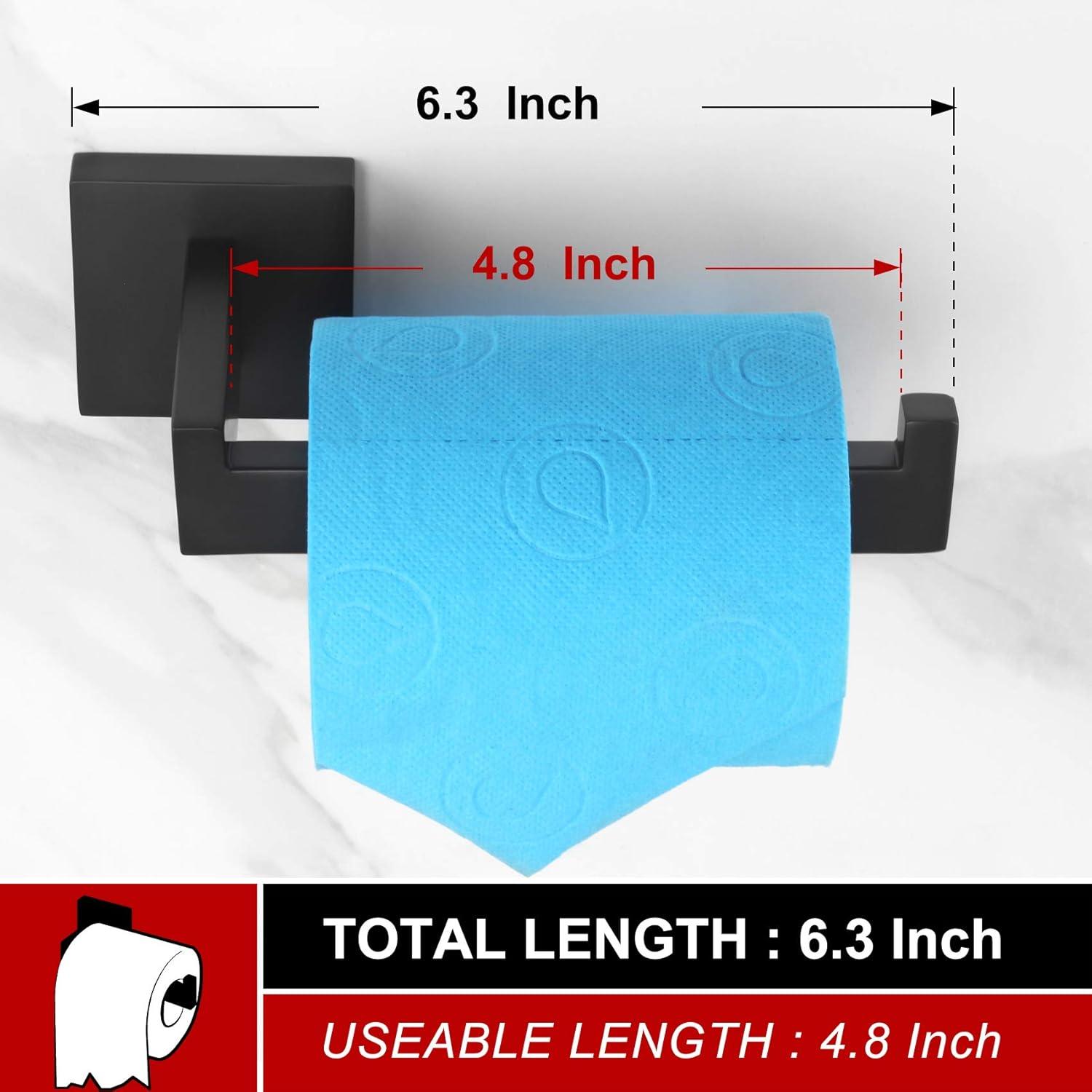 KOKOSIRI Black Toilet Paper Holders Bathroom Toilet Paper Roll Holder SUS304 Stainless Steel Contemporary Wall Mounted Matte Black B2003BK