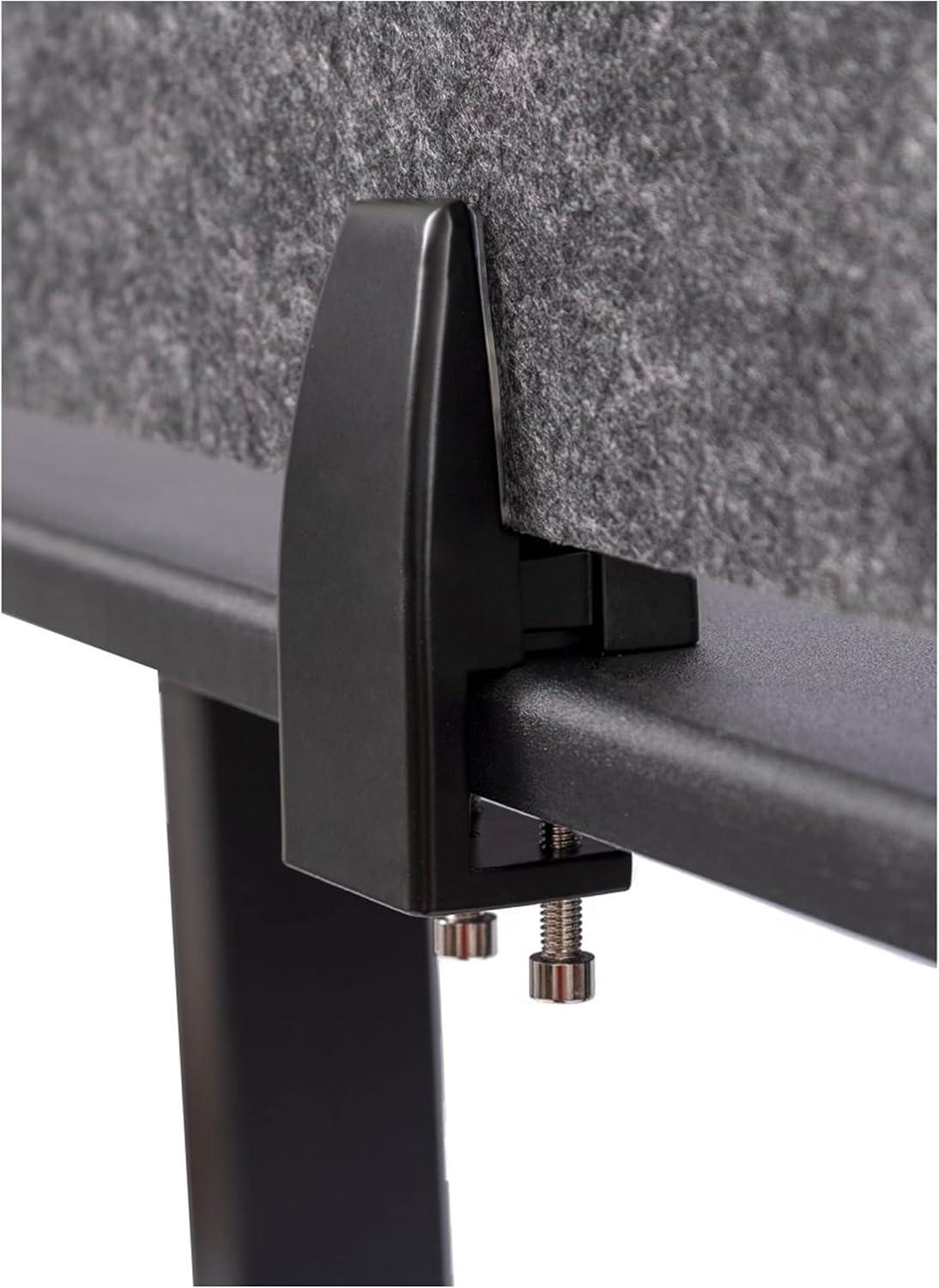 ReFocus Raw Clamp-On Acoustic Desk Divider  Reduce Noise and Visual Distractions with this Lightweight Desk Mounted Privacy Panel (Castle Gray, 59" x 16" , 23.6" x 16" , & 23.6" x 16" )