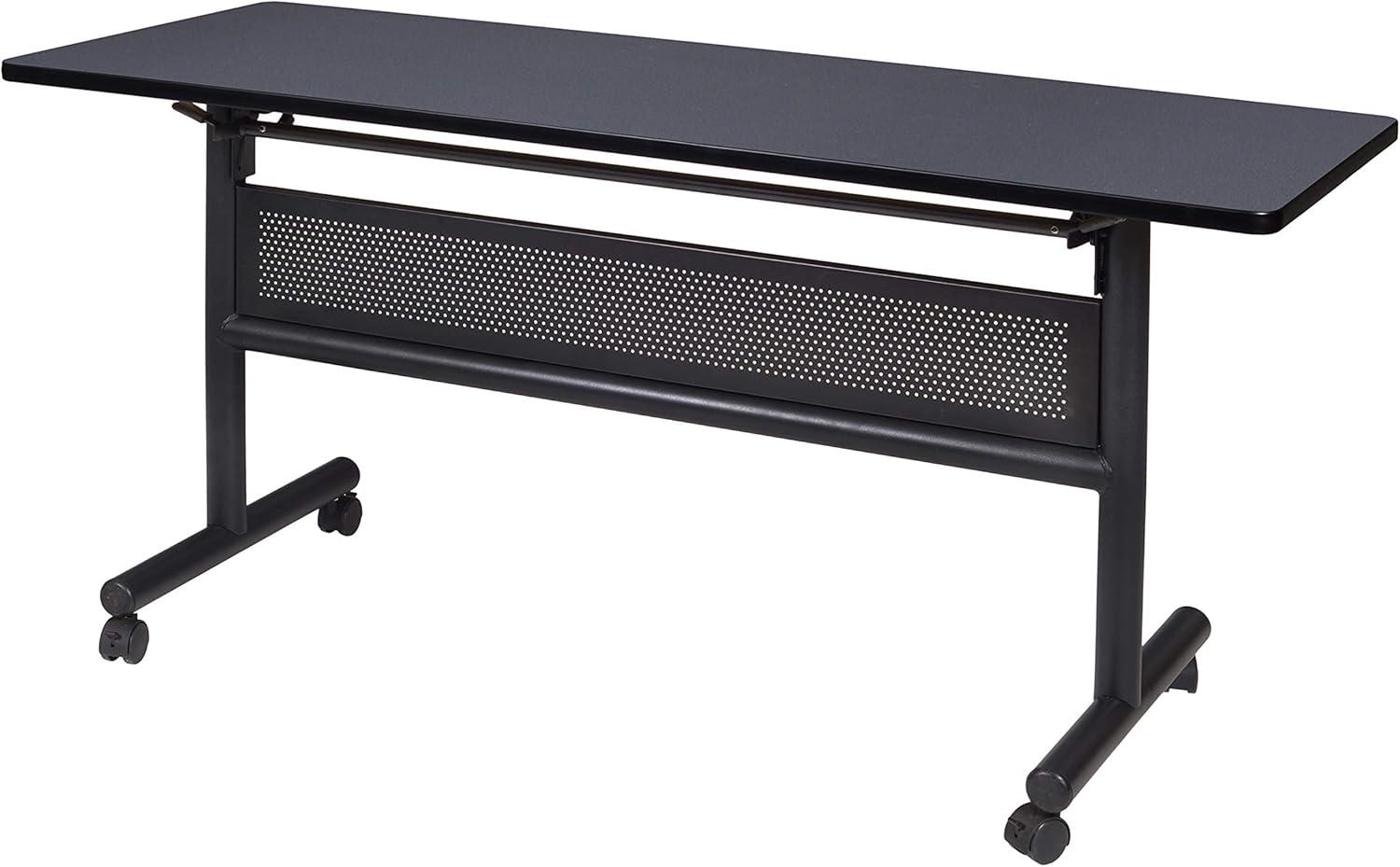 Regency Kobe 60" Flip Top Mobile Training Table with Modesty- Grey